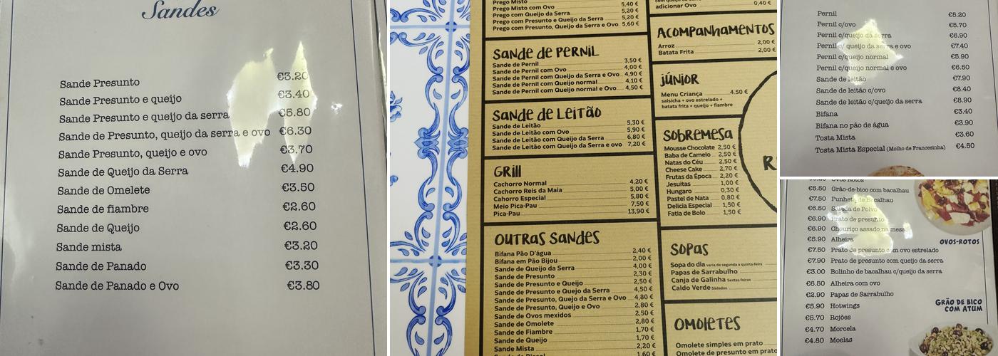 Três Reis Café Petisqueira (Reis da Maia) Menu