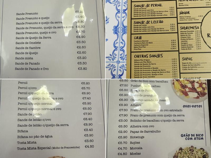 Três Reis Café Petisqueira (Reis da Maia) Menu