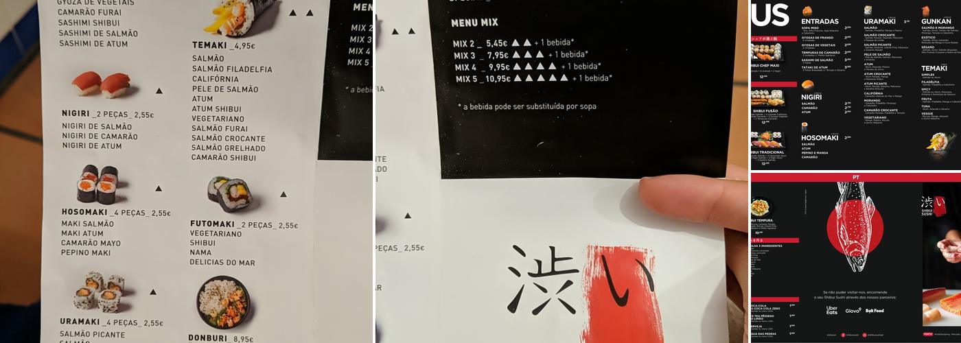 Shibui Sushi Menu
