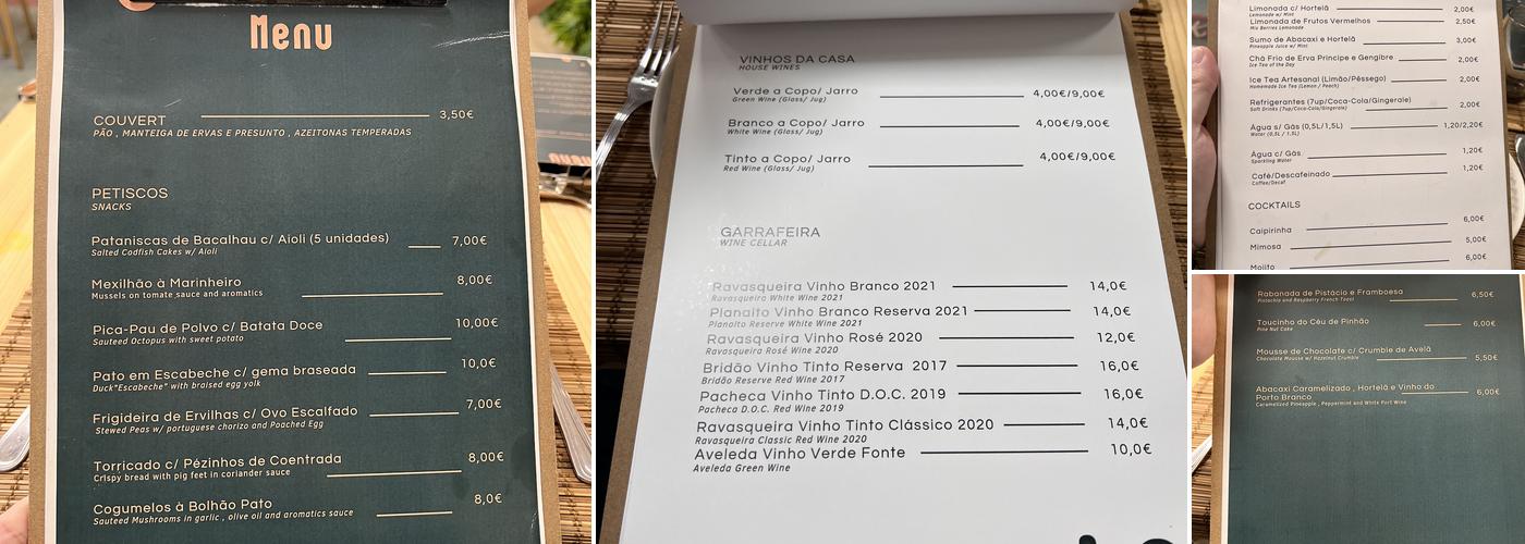 Bom de Boca Menu