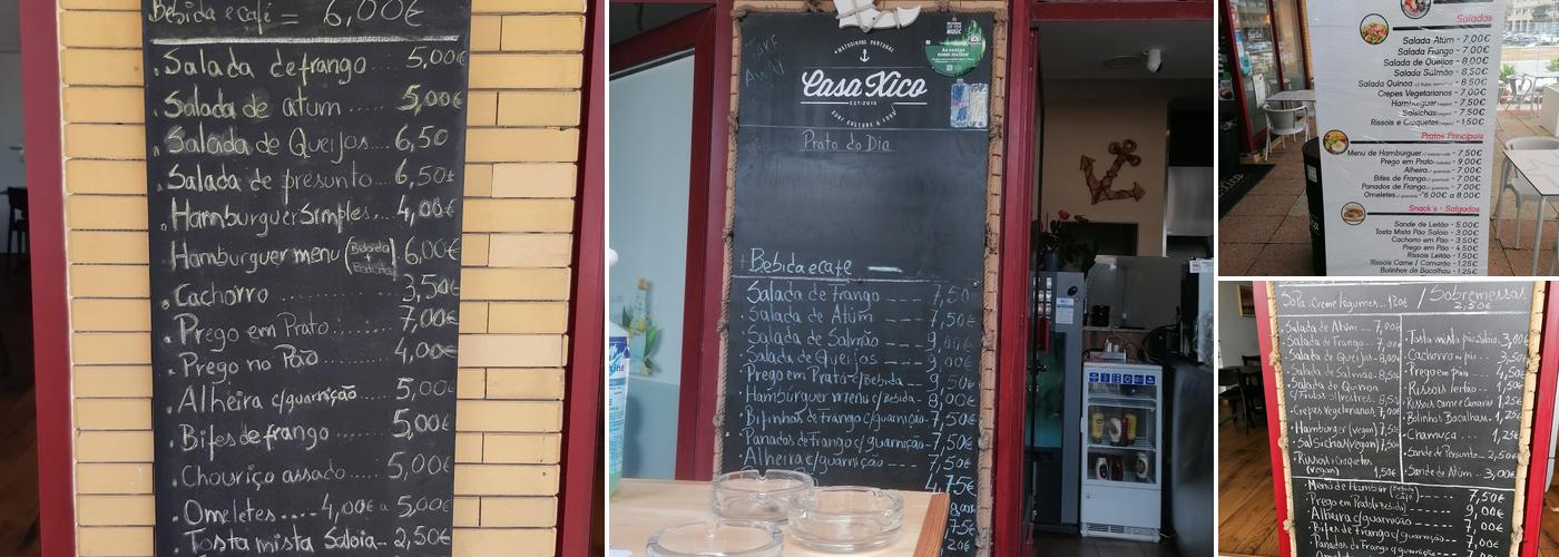 Casa Xico Menu