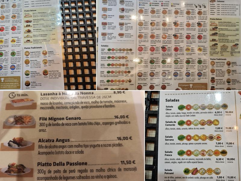 Don Genaro Pizzaria Menu