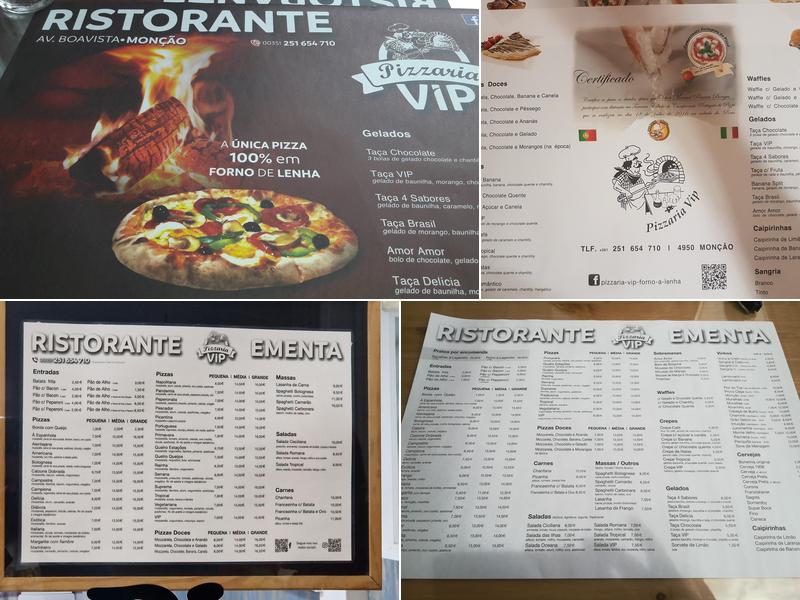 Pizzaria Vip Unipessoal Lda (Pizzaria Vip) Menu