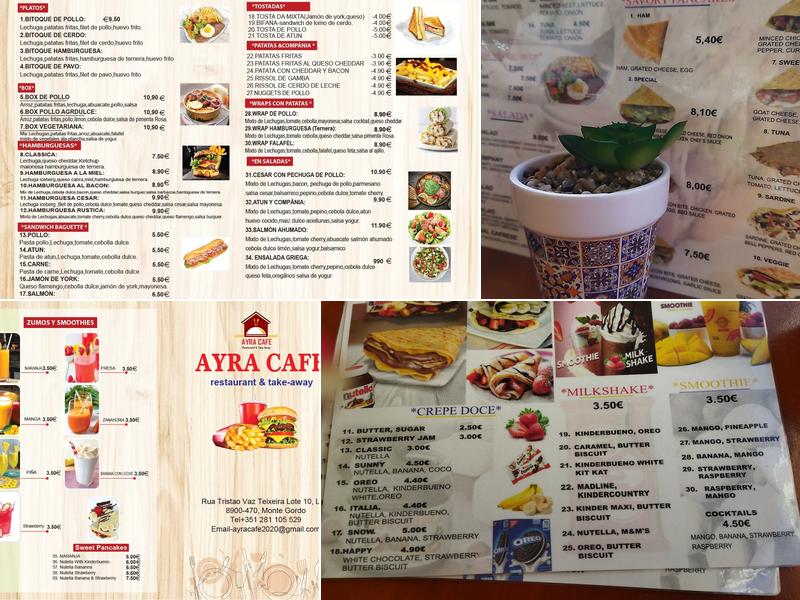 Snack Bar AYRA CAFÉ Menu