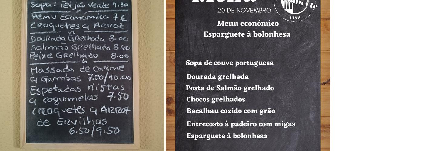 O Passaporte Menu