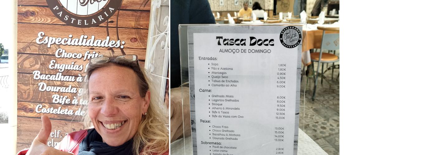 Tasca Doce Menu