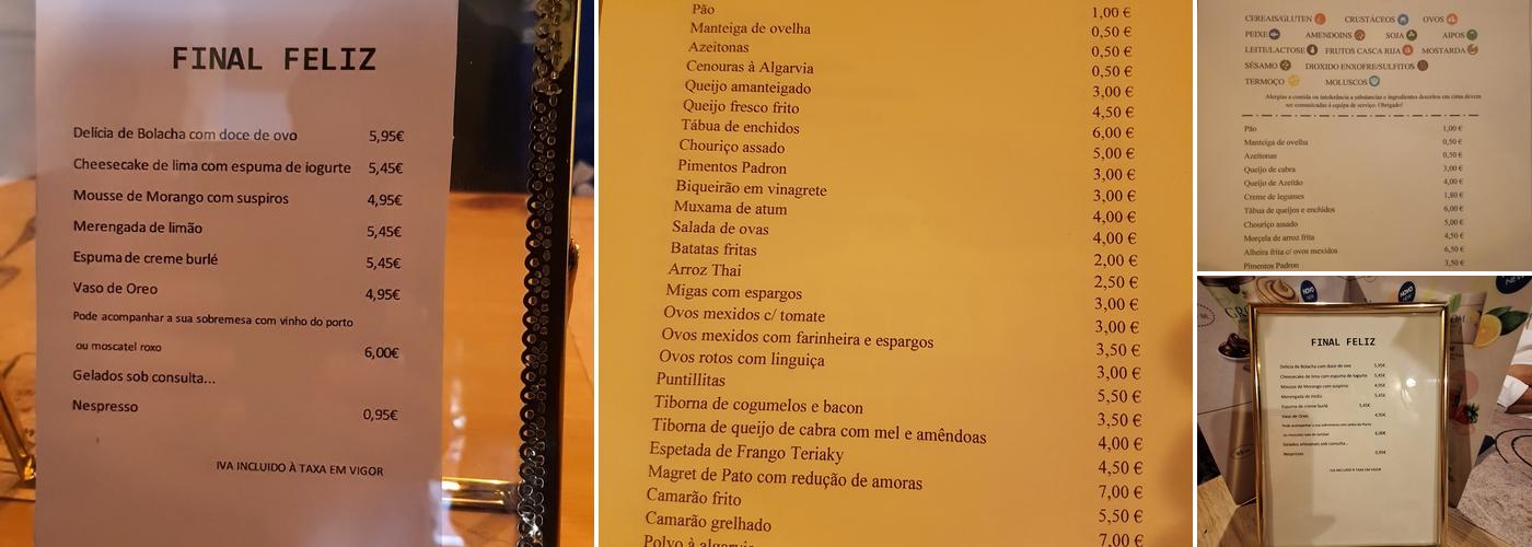 Destapas Menu