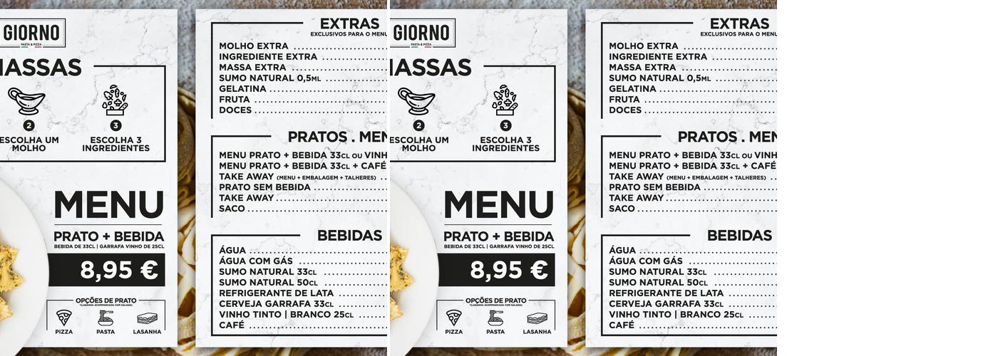 GIORNO Pasta e Pizza Montijo Menu