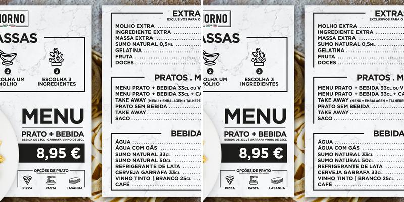 GIORNO Pasta e Pizza Montijo Menu