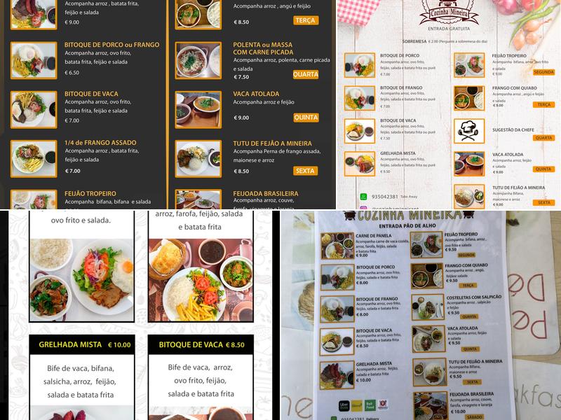 Cozinha Mineira Montijo Menu