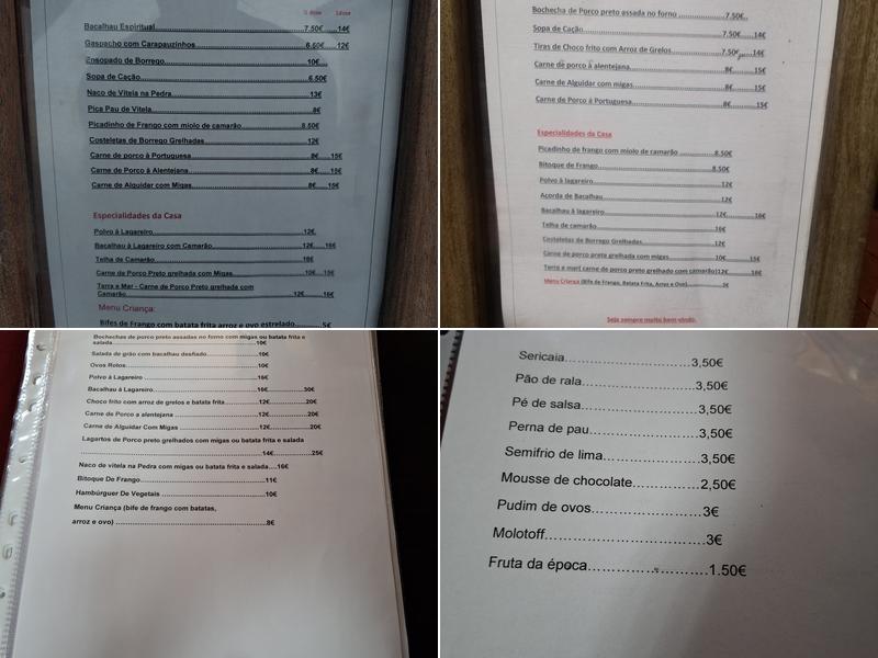 O Vermelhudo Menu