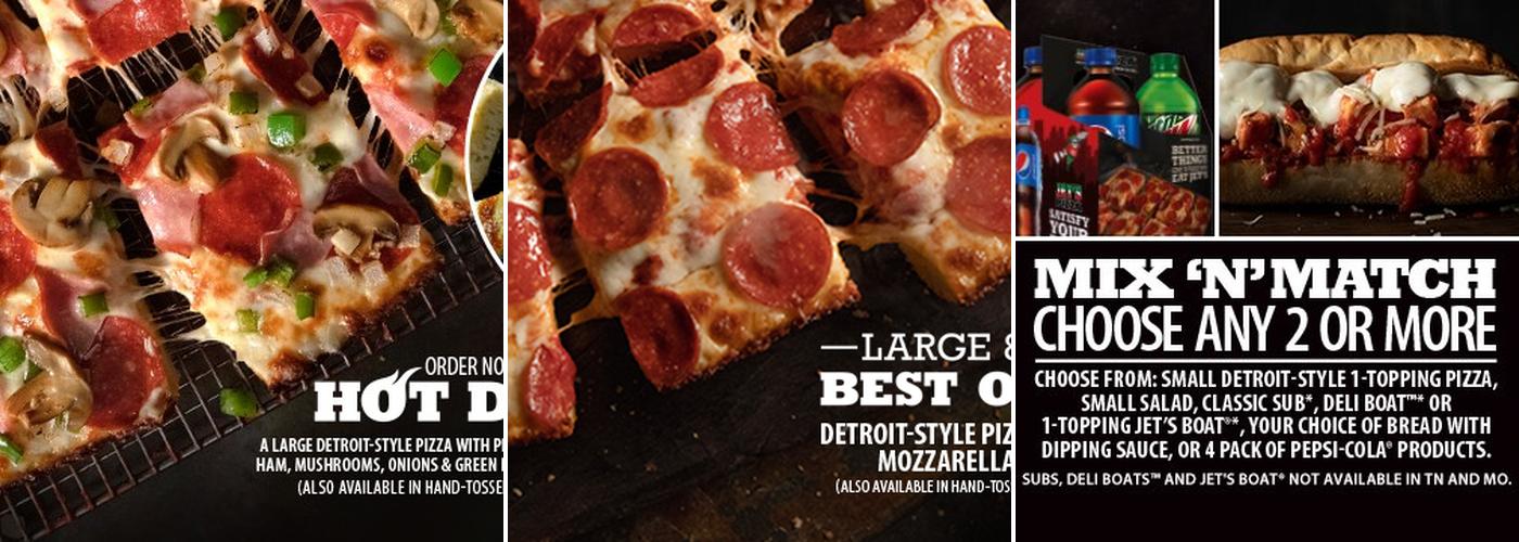 Jet's Pizza Menu