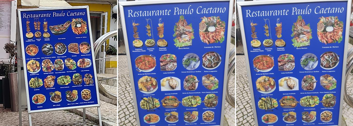 Restaurante Paulo Caetano Menu