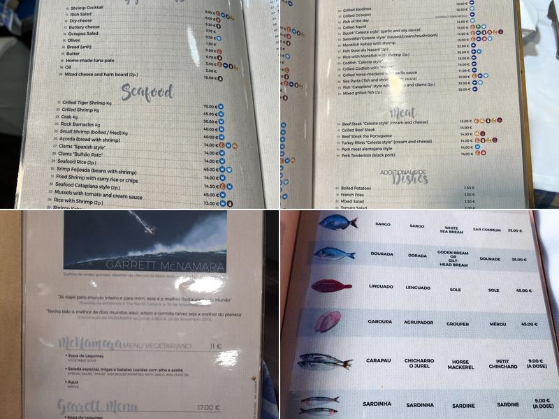 A Celeste Menu
