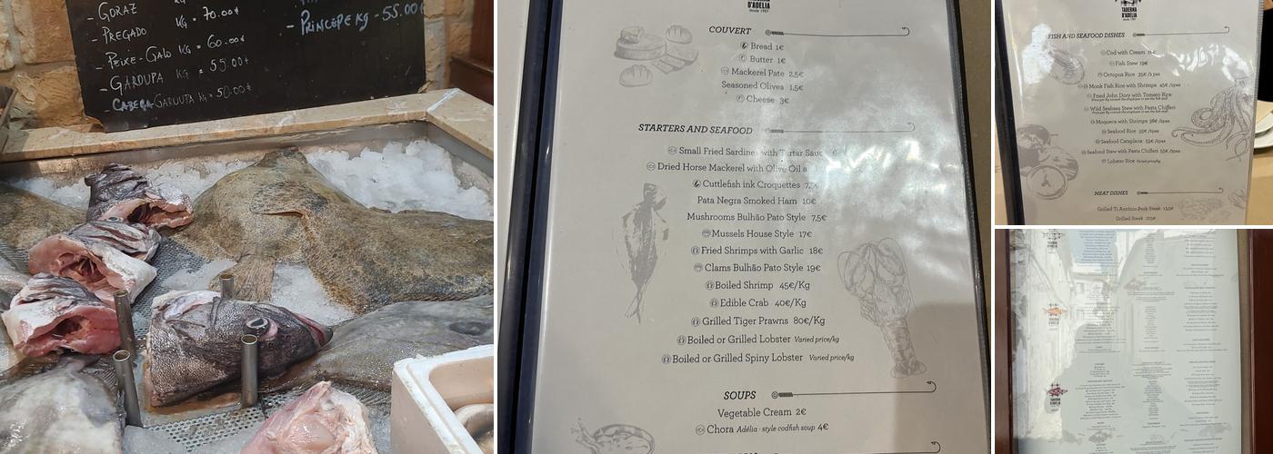 Taberna d'Adelia Menu