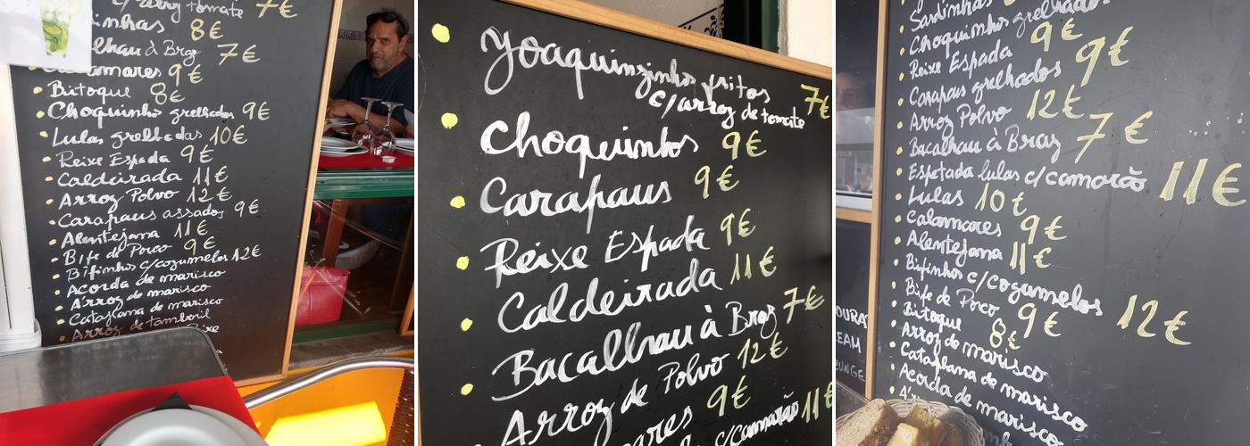 A Moiteira Menu