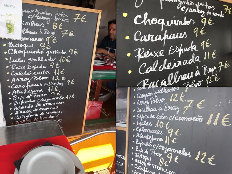 A Moiteira Menu
