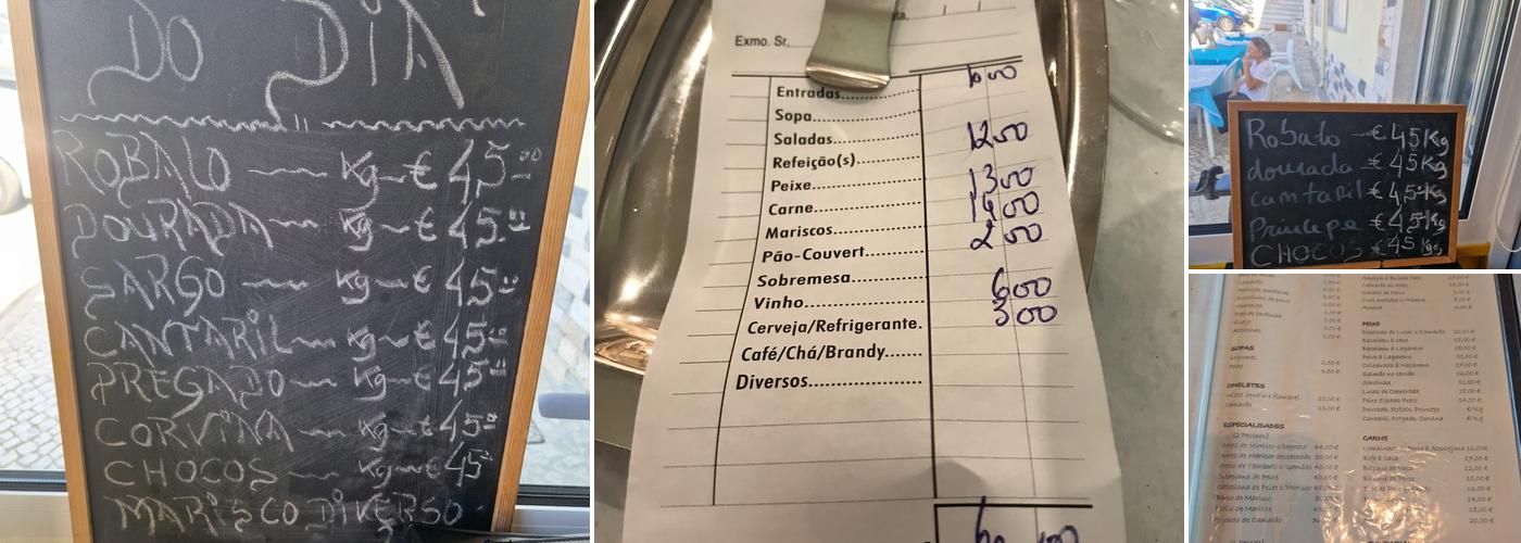 Taberna do Pouca Roupa Menu