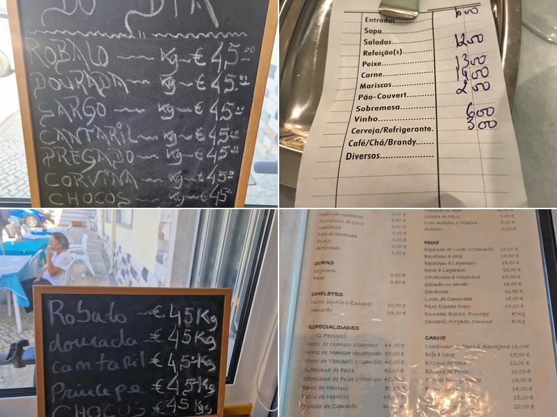 Taberna do Pouca Roupa Menu