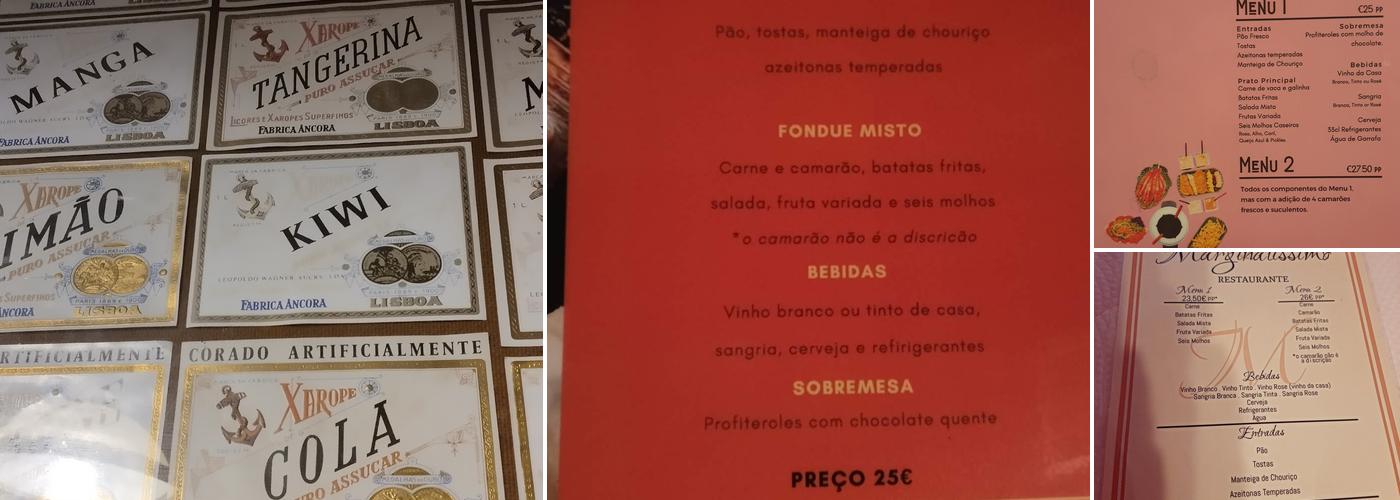 Marginalíssimo Menu