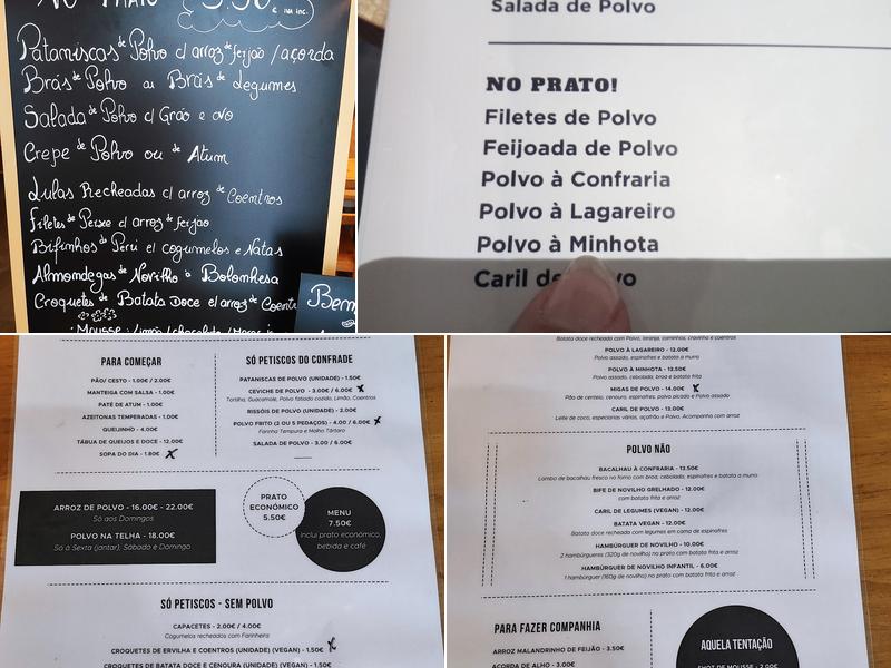 Confraria do Polvo Menu
