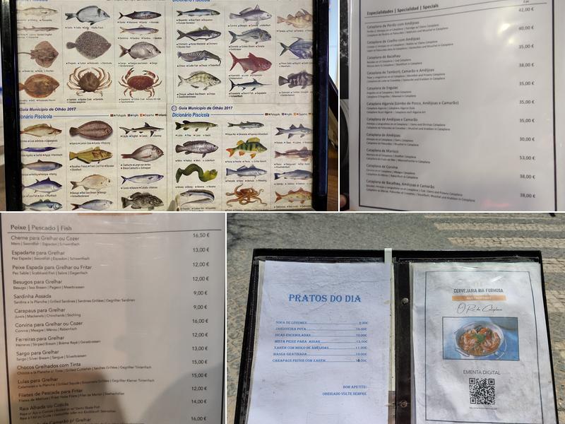 Restaurante Olhão - Restaurante Ria Formosa Menu