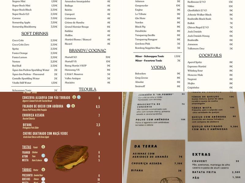 Sr. Pombo Wine & Tapas Bar Menu