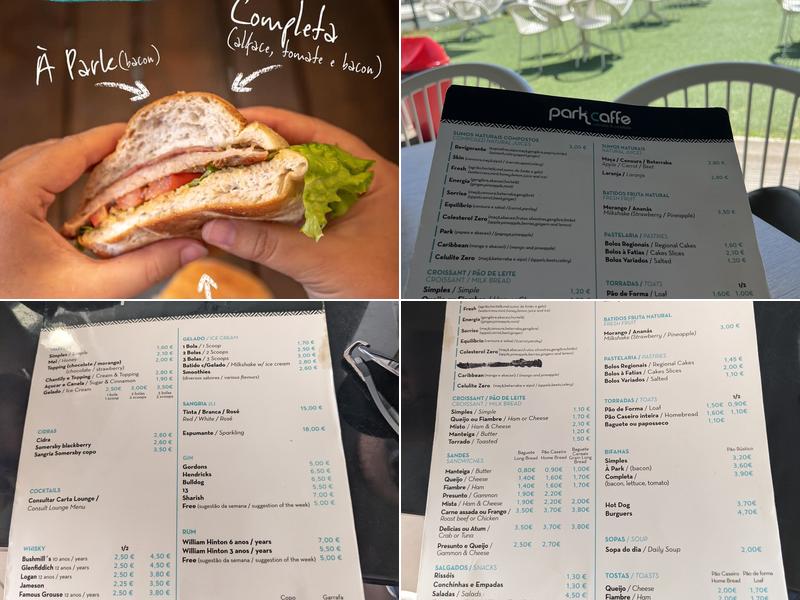 Park Caffé Menu