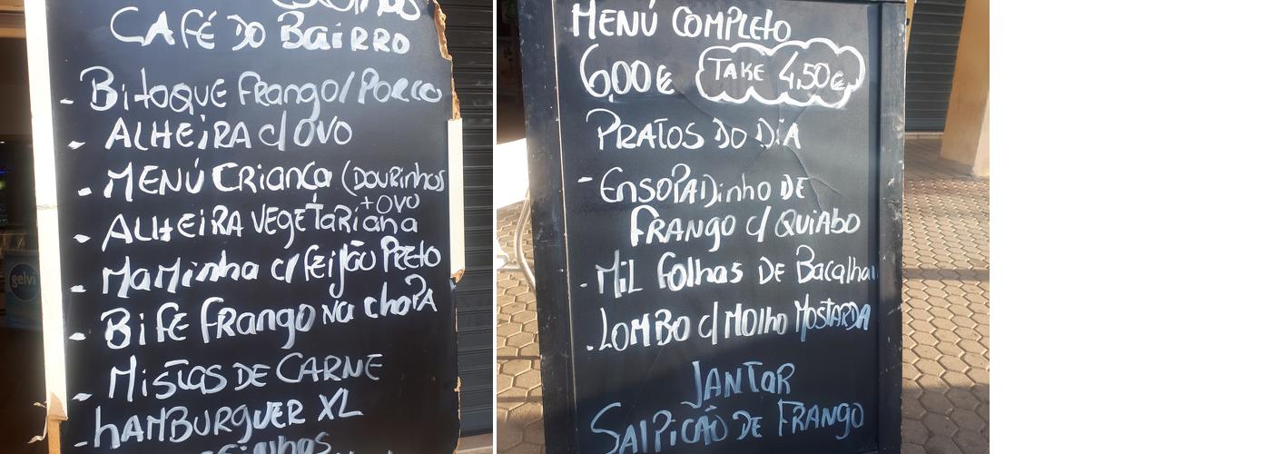 Cafe do Bairro Menu