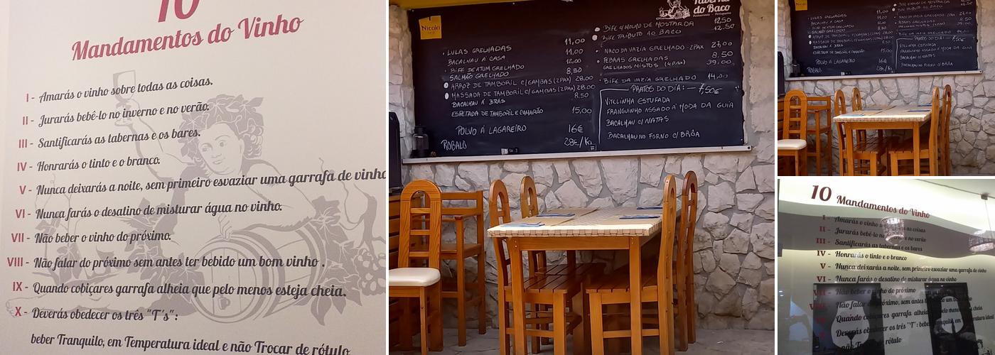 Taberna do Baco Menu