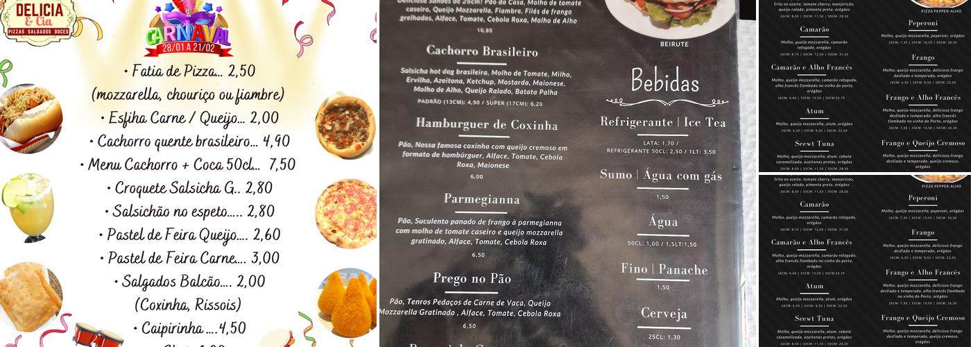 Delicia & Cia Salgados, Pizza e Doces Artesanais Menu