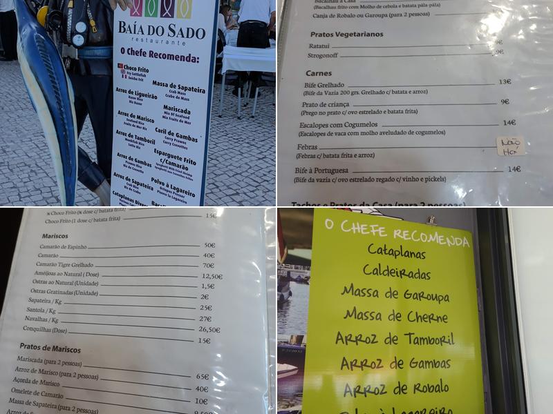 Baía do Sado Menu