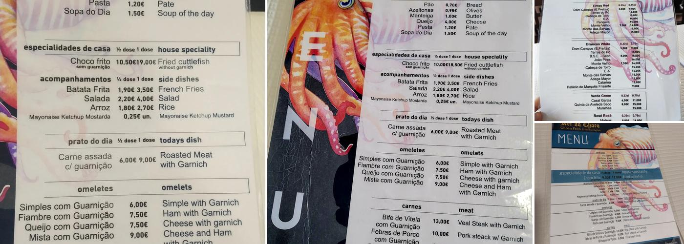 Casa Santiago - O Rei Do Choco Frito Menu