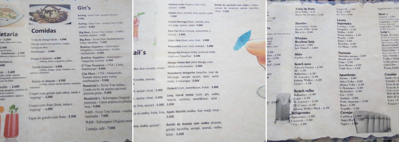 O Gaiteiro Menu