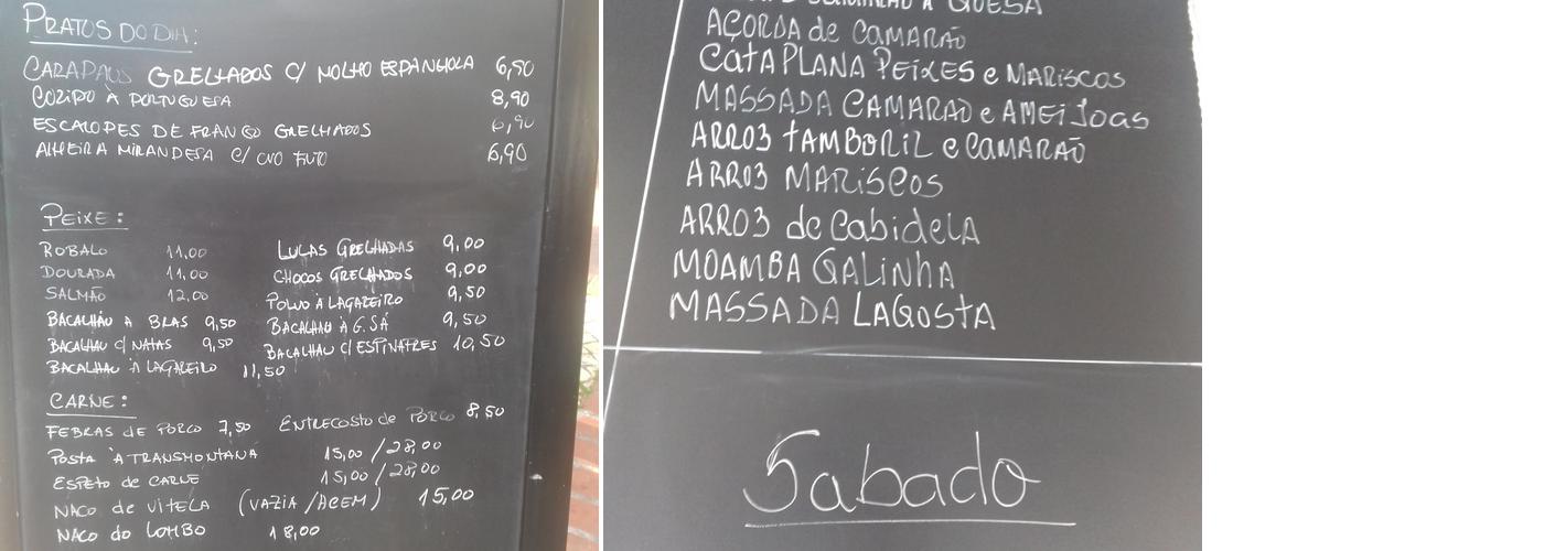 Califórnia (Califórnia steak & Sea) Menu