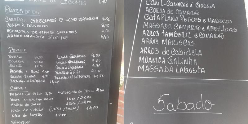 Califórnia (Califórnia steak & Sea) Menu