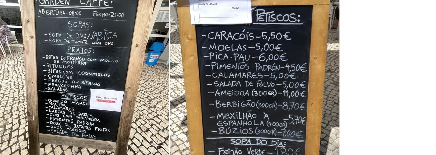 Garden Café (Garden Caffé) Menu