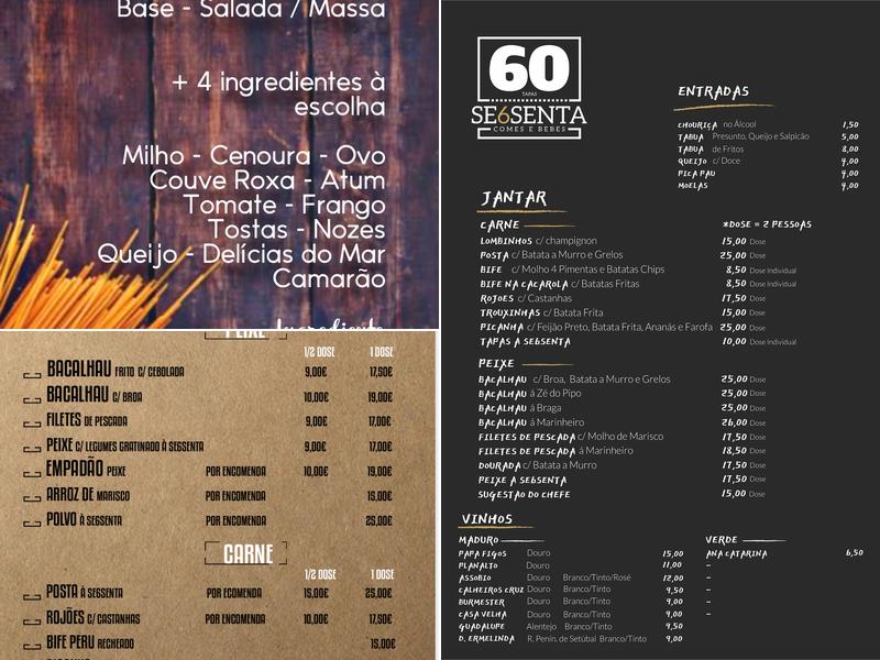 Se6senta Tapas & Petiscos Menu
