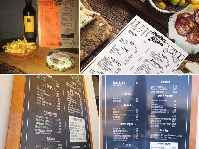 Cantinho do Bolha Menu