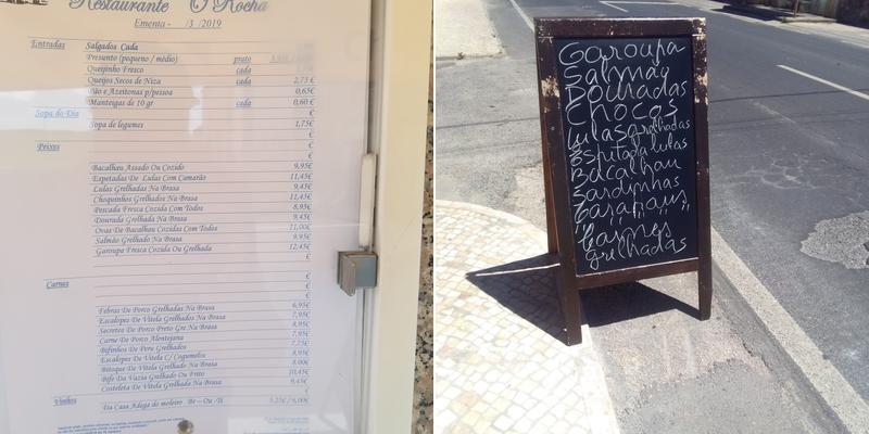 O Rocha Menu
