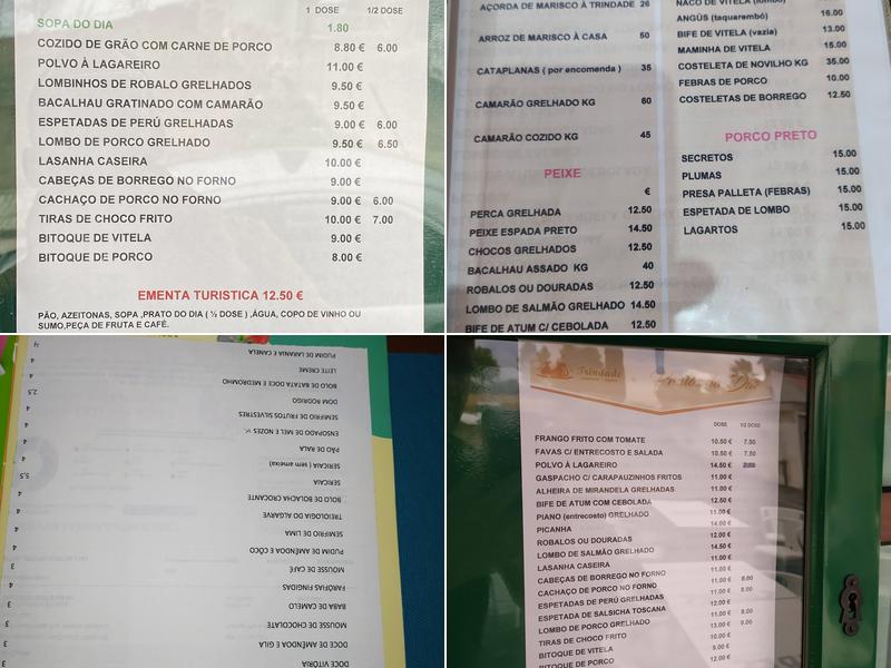 Restaurante O Trindade Menu