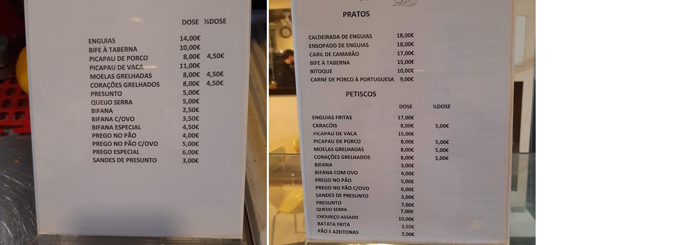 A Taberna (CELSINO A Taberna) Menu