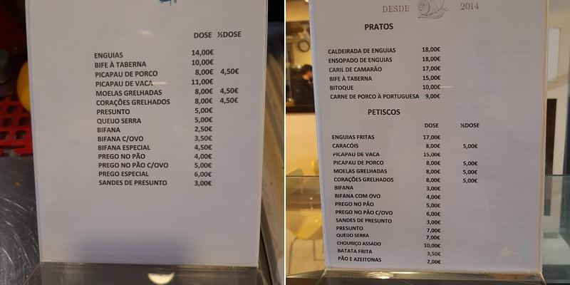 A Taberna (CELSINO A Taberna) Menu