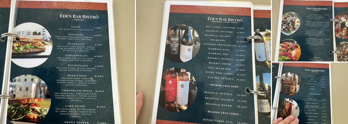 Eden Bar & Bistrô Menu