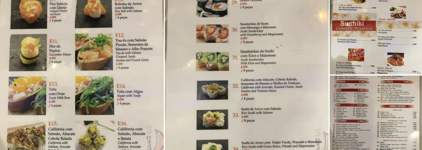 Sushiki Menu