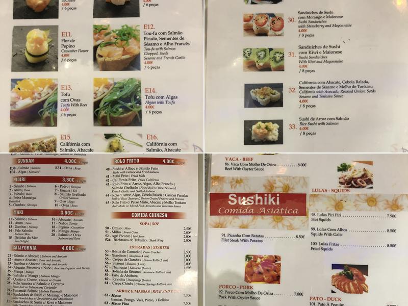 Sushiki Menu