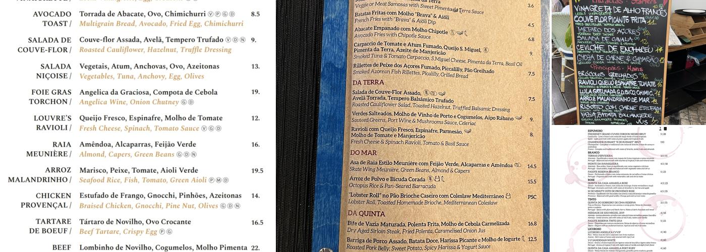 Louvre Michaelense Menu