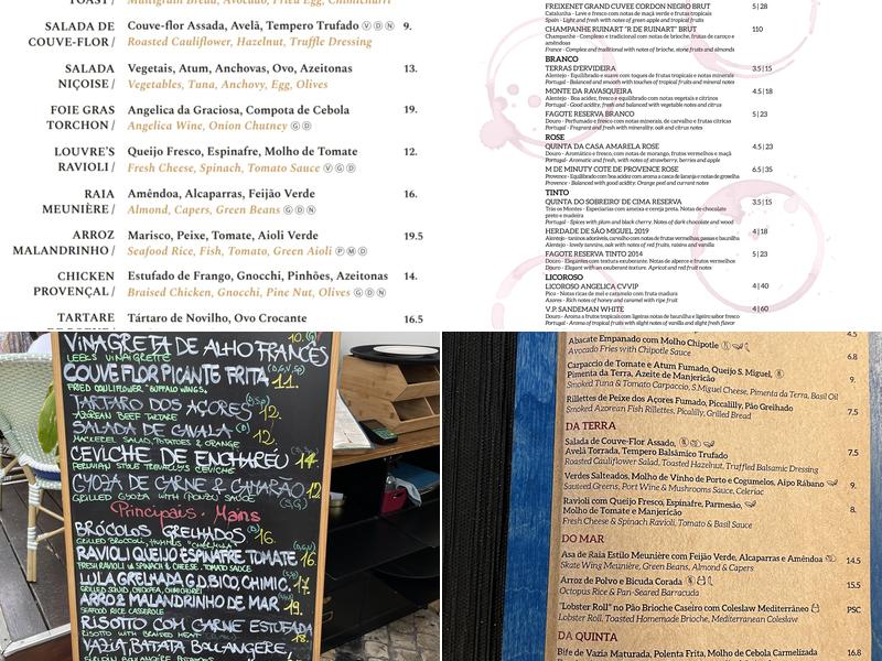 Louvre Michaelense Menu