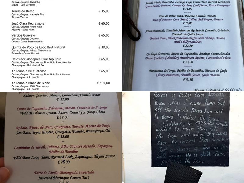 O Leão de Porches Menu