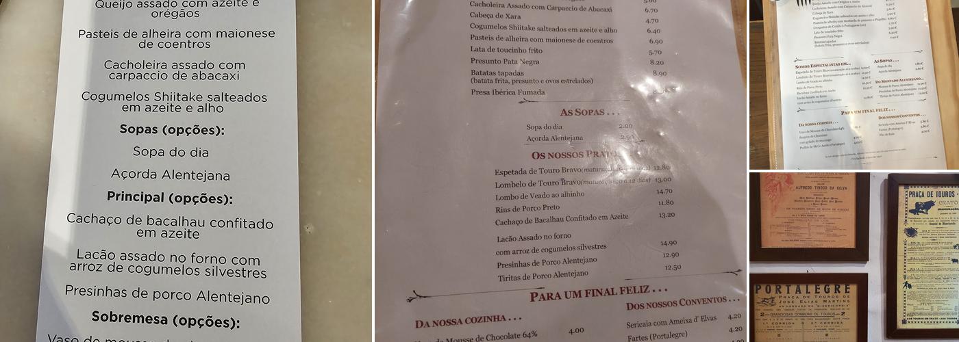 Solar do Forcado Menu